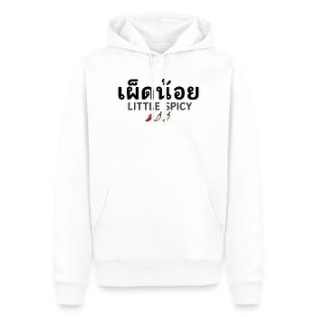 Little Spicy – Amateur de la cuisine thaïlandaise - Sweat à capuche Premium bio Homme - blanc - Devant - Nico (187cm)