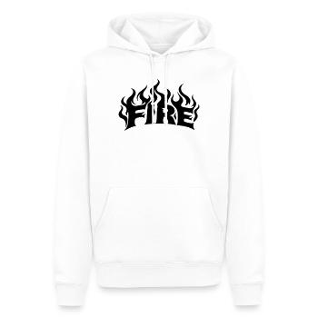 Flammes de feu - couleurs librement sélectionnables - Sweat à capuche Premium bio Homme - blanc - Devant - Nico (187cm)