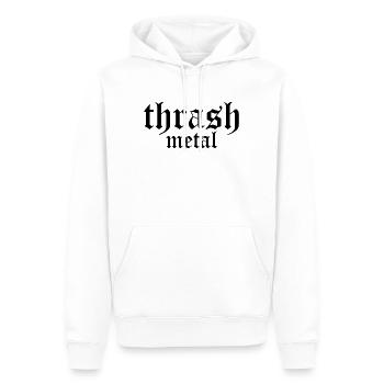 Thrash metal - Sweat à capuche Premium bio Homme - blanc - Devant - Nico (187cm)