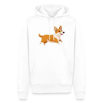 Corgi-Lauf - Männer Premium Bio Hoodie - Weiß - Vorne - Nico (187cm)