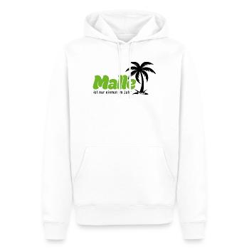 Malle ist nur einmal im Jahr 2027 – grün - Männer Premium Bio Hoodie - Weiß - Vorne - Nico (187cm)