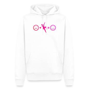 Die Bergsportlerinnen und Climbing passen zusammen - Männer Premium Bio Hoodie - Weiß - Vorne - Nico (187cm)