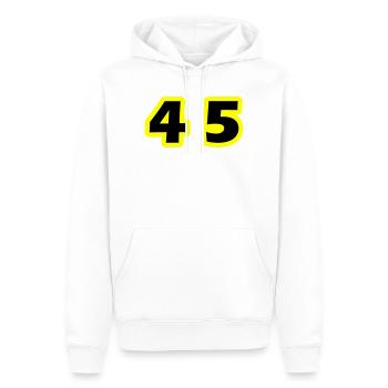 45 Zahl symbol - Männer Premium Bio Hoodie - Weiß - Vorne - Nico (187cm)