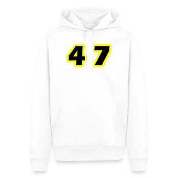 47 Zahl symbol - Männer Premium Bio Hoodie - Weiß - Vorne - Nico (187cm)