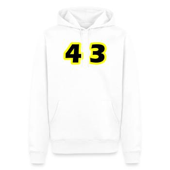 43 Zahl symbol - Männer Premium Bio Hoodie - Weiß - Vorne - Nico (187cm)