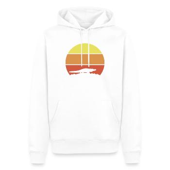 Alligator Retro - Sweat à capuche Premium bio Homme - blanc - Devant - Nico (187cm)