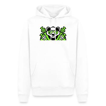 Dachs Zuckertueten Logo - Männer Premium Bio Hoodie - Weiß - Vorne - Nico (187cm)