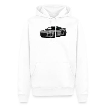 Roadster Supersport gris - Sweat à capuche Premium bio Homme - blanc - Devant - Nico (187cm)