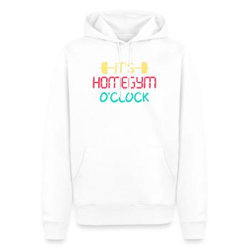 Fitness Fanatics Homegym O’Clock Calisthenics Gym - Sweat à capuche Premium bio Homme - blanc - Devant - Nico (187cm)