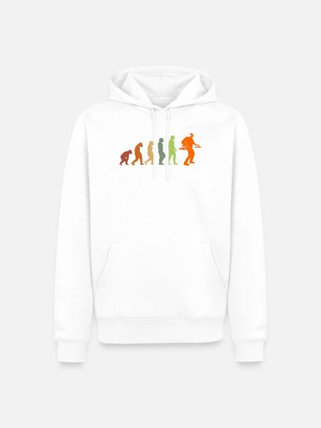 Retro 80er Jahre Musik Disk-Jockey DJ - Männer Premium Bio Hoodie - Weiß