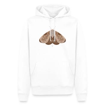 Erdige Motte mit botanischem Muster - Männer Premium Bio Hoodie - Weiß - Vorne - Nico (187cm)