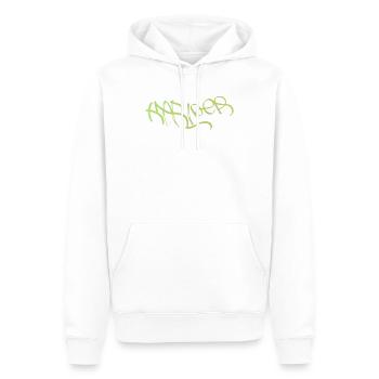 Neon Graffiti Grün Schriftzug Karlder - Männer Premium Bio Hoodie - Weiß - Vorne - Nico (187cm)