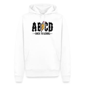 ABCD Zurück-zur-Schule-Graffiti - Männer Premium Bio Hoodie - Weiß - Vorne - Nico (187cm)