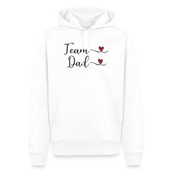 Team Dad Heart Typography Design - Men’s Premium Organic Hoodie - white - Front - Nico (187cm)