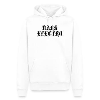Dunkler Elektro - Männer Premium Bio Hoodie - Weiß - Vorne - Nico (187cm)