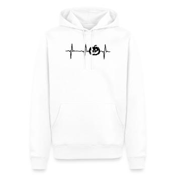 Halloween Pumpkin Halloween Heartbeat Pumpkin - Männer Premium Bio Hoodie - Weiß - Vorne - Nico (187cm)
