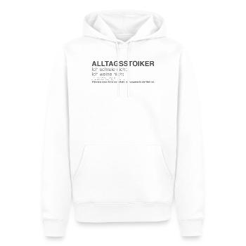Elternteil und Alltagsstoiker  - Männer Premium Bio Hoodie - Weiß - Vorne - Nico (187cm)