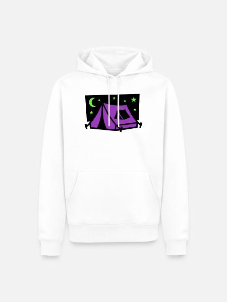 Festival Tent Night Logo - Men’s Premium Organic Hoodie - white