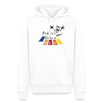 endlich Schule Ben - Männer Premium Bio Hoodie - Weiß - Vorne - Nico (187cm)
