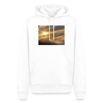 Sunlight over a sea of clouds - Men’s Premium Organic Hoodie - white - Front - Nico (187cm)