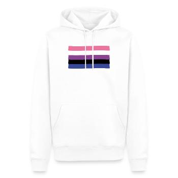 Genderfluid Pride Flag - Men’s Premium Organic Hoodie - white - Front - Nico (187cm)