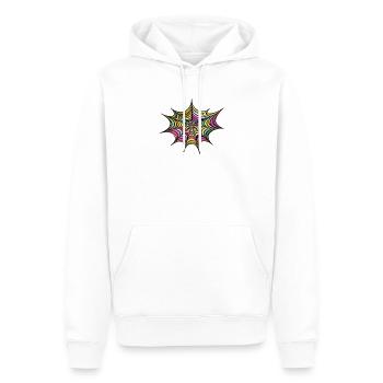 Psychedelic Starweb - Men’s Premium Organic Hoodie - white - Front - Nico (187cm)
