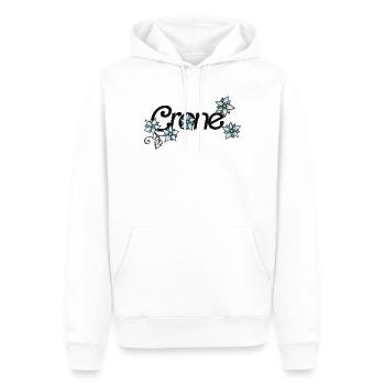 Crane Floral Vine - Men’s Premium Organic Hoodie - white - Front - Nico (187cm)