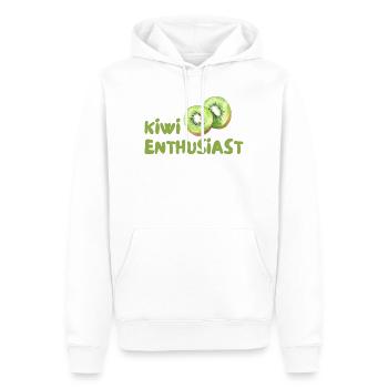 Kiwi Enthusiast - Men’s Premium Organic Hoodie - white - Front - Nico (187cm)