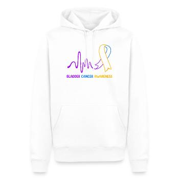 Blasenkrebs Krebs Blase - Männer Premium Bio Hoodie - Weiß - Vorne - Nico (187cm)