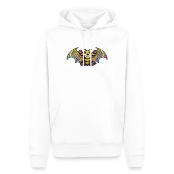 Rainbow bat with wings - Men’s Premium Organic Hoodie - white - Front - Nico (187cm)