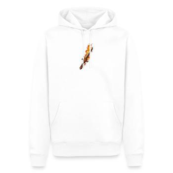 Feuerklinge Flammenschwert - Männer Premium Bio Hoodie - Weiß - Vorne - Nico (187cm)