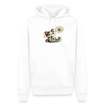 Katzenmosaik Traumkatzchen - Männer Premium Bio Hoodie - Weiß - Vorne - Nico (187cm)
