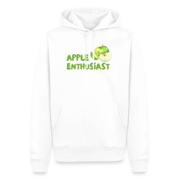 Apple Enthusiast – Green Style - Men’s Premium Organic Hoodie - white - Front - Nico (187cm)