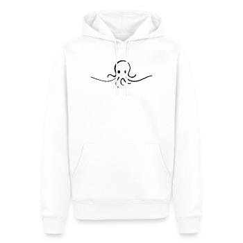 Oktopus One Line niedliches Meeresmotiv - Männer Premium Bio Hoodie - Weiß - Vorne - Nico (187cm)