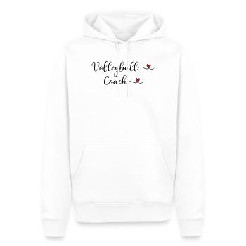 Volleyball-Trainer - Männer Premium Bio Hoodie - Weiß - Vorne - Nico (187cm)