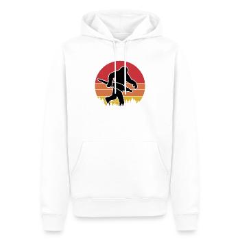 Bigfoot Alligator Vintage Silhouette - Men’s Premium Organic Hoodie - white - Front - Nico (187cm)