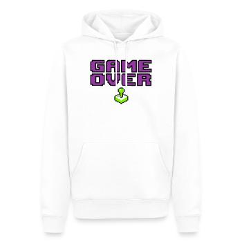 Game Over Pixel Logo - Men’s Premium Organic Hoodie - white - Front - Nico (187cm)