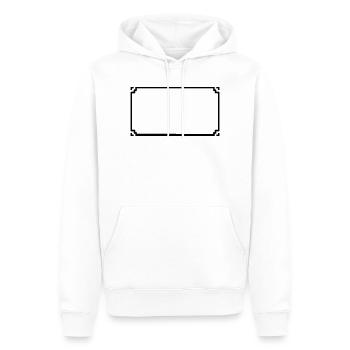 Pixel Frame Graphic - Men’s Premium Organic Hoodie - white - Front - Nico (187cm)