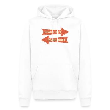 Theatre Drama Funny Stage Left Right Dramatics - Men’s Premium Organic Hoodie - white - Front - Nico (187cm)