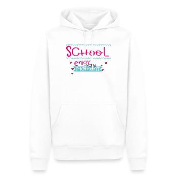 School - Men’s Premium Organic Hoodie - white - Front - Nico (187cm)