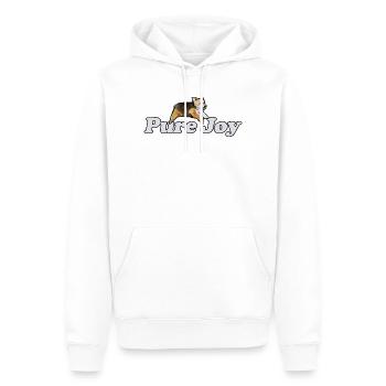 Pure Joy Corgi Run - Men’s Premium Organic Hoodie - white - Front - Nico (187cm)