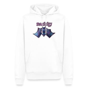 Batty Night Bat Illustration - Men’s Premium Organic Hoodie - white - Front - Nico (187cm)