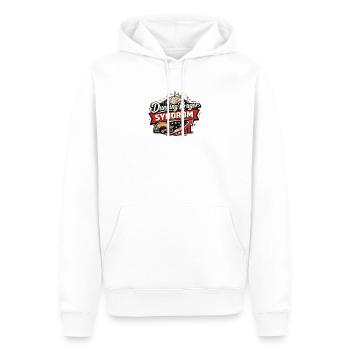 Dunning-Kruger Syndrom – Grafik - Männer Premium Bio Hoodie - Weiß - Vorne - Nico (187cm)