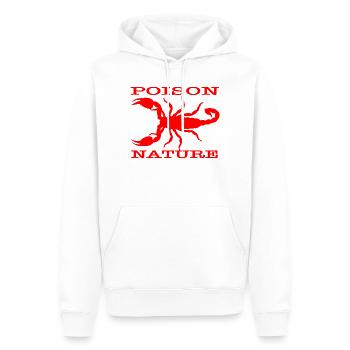 Gift-Natur: Roter Skorpion - Männer Premium Bio Hoodie - Weiß - Vorne - Nico (187cm)