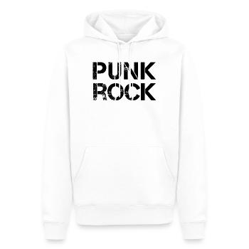 Punk Rock logo - Men’s Premium Organic Hoodie - white - Front - Nico (187cm)