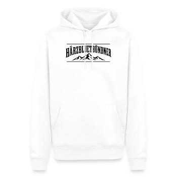 Bündner - Männer Premium Bio Hoodie - Weiß - Vorne - Nico (187cm)