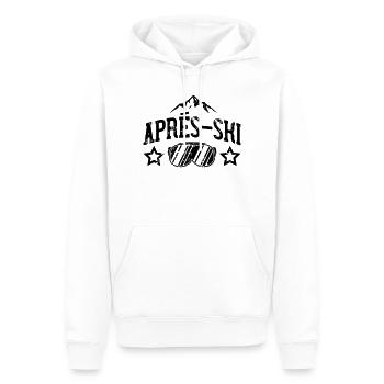 Apres Ski - Männer Premium Bio Hoodie - Weiß - Vorne - Nico (187cm)