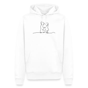 Mama Tochter Line Art Mutter Geschenk Liebe Design - Männer Premium Bio Hoodie - Weiß - Vorne - Nico (187cm)