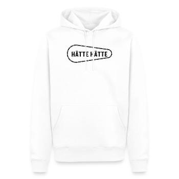 Hätte Hätte Fahrradkette – Geschenk für Radfahrer - Männer Premium Bio Hoodie - Weiß - Vorne - Nico (187cm)