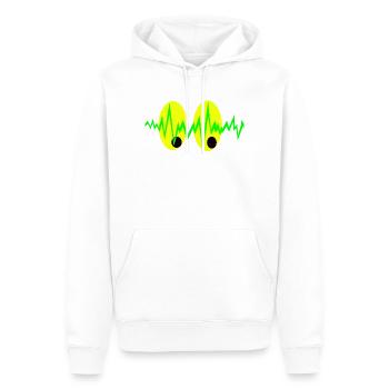 Pulsierende Augen Elektro Muster - Männer Premium Bio Hoodie - Weiß - Vorne - Nico (187cm)